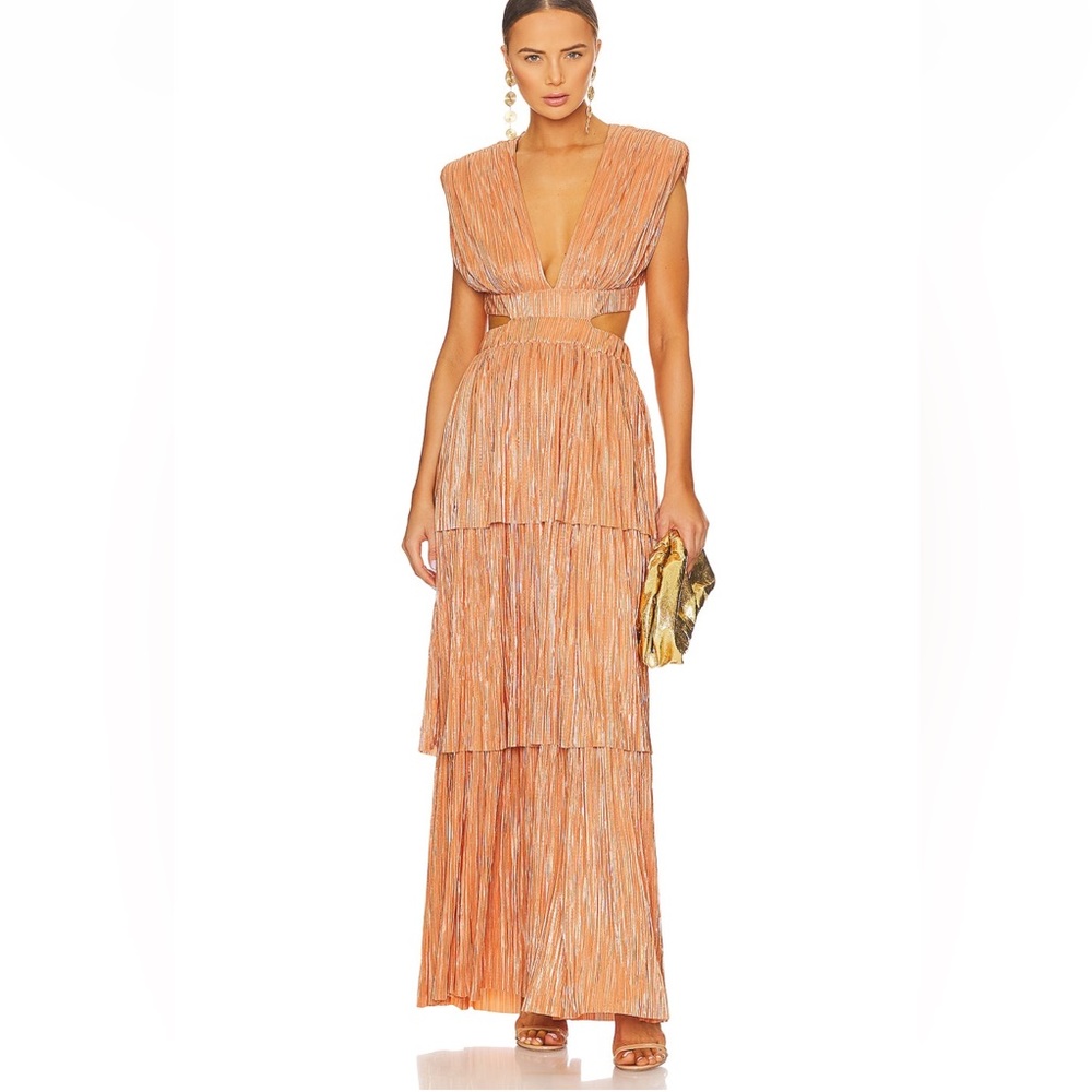 Sabina Musayev - Athena dress in peach